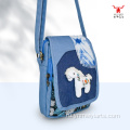 Сумка через плечо Mei Yi Arts Denim Pony с откидной крышкой